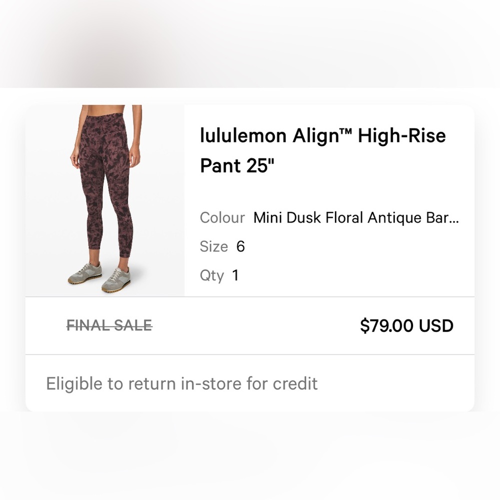 Align leggings 25”